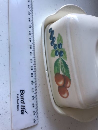 Vintage melamine butter dish