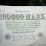 Germany Old Banknotes Reichsbanknote 100000 Mark 1923 Image 2