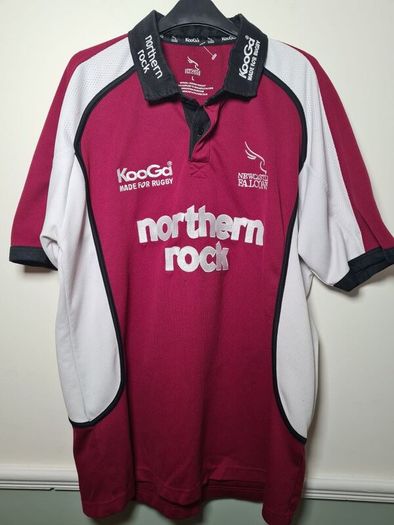 Vintage Newcastle Falcons rugby shirt jersey 2005 size Large KOOGA NORTHERN ROCK