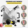Commercial Meat Slicer, 200W Electric Deli Food Slicer, 350-400RPM Meat Slicer with 8" Carbon Steel Blade, 0 - 0.47 inch Adjustable Thickness Image 2