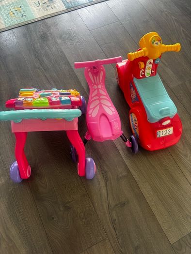 Vtech first steps walker, scuttle bug bundle