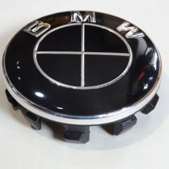 56 mm Set 4 Pcs BMW Wheels Centre Caps - Full Black