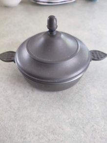 Vintage Collectible French Etain 95 % Garanti  Pewter Tureen Bowl Dish & Lid .