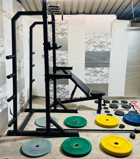 Half Rack Olympic Weights Barbell Dumbbells