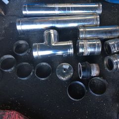Selection of insulated twin wall 5 inch flues