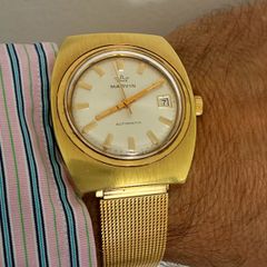 Vintage Marvin Swiss Mechanical Gold Plated Automatic wristwatch