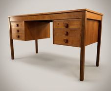 Mid-Century Danish Modern Teak Desk by Domino Mobler