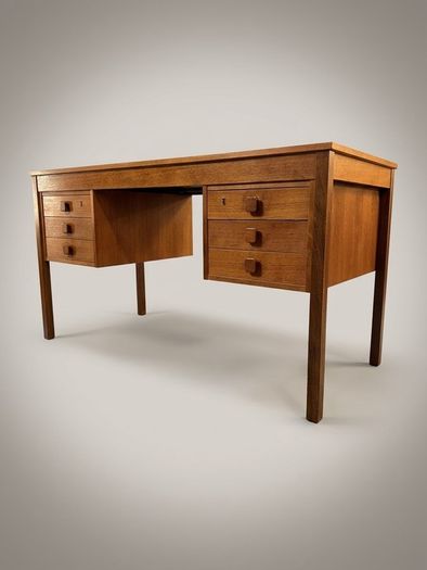 Mid-Century Danish Modern Teak Desk by Domino Mobler