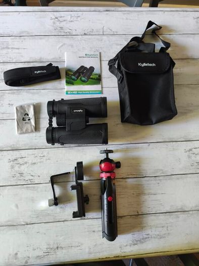Waterproof Binoculars with Tripod & Phone Adapter, BAK-4 Prisms, FMC Lens for Bird Watching, Hiking & Stargazing