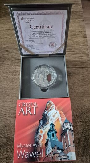 Niue 2 Dollars Mysteries of Wawel Crystal Art Agate Silver Coin 2013 Antique