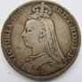 1891 Silver Crown Coin - British Queen Victoria Jubilee Head Image 2
