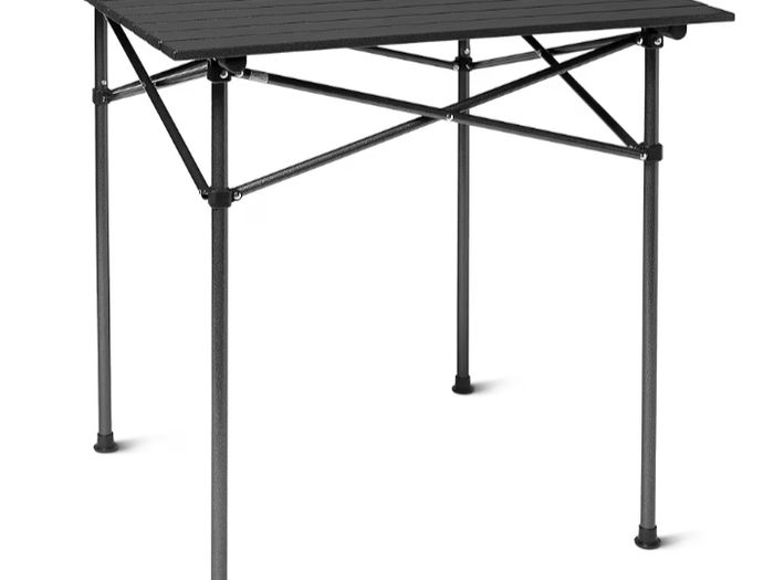 Camping Table, Tall, 70.4 cm W x 70.4 cm (D) x 69.9 cm H Black