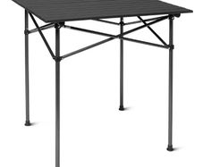 Camping Table, Tall, 70.4 cm W x 70.4 cm (D) x 69.9 cm H Black