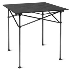 Camping Table, Tall, 70.4 cm W x 70.4 cm (D) x 69.9 cm H Black