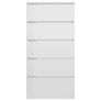 Drawer Sideboard High Gloss White 60x35x121 cm Chipboard Image 3