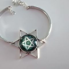 Wiccan Occult Pentagram Bangle