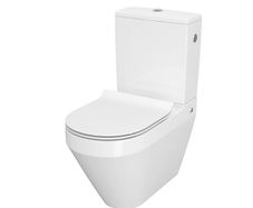Cersanit Compact Toilet Back to Wall, Oval Shape
