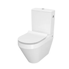 Cersanit Compact Toilet Back to Wall, Oval Shape