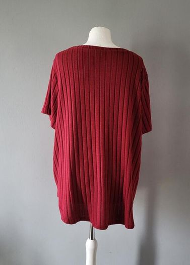 Shein burgundy ribbed top, Size 3XL / UK22