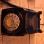 Vintage Black Bakelite Rotary Dial Telephone Image 2