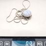 925 Vintage Sterling Silver Necklace, Montrose Blue Agate And Marcasite Reversible Pendant Image 8