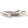 Day Bed | Natural Wood | Solid Pine Wood | Standard Double | Pull-Out Image 2
