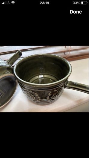 John Tams Vintage 1960's Cups, Checked Saucers and Side Plates ( 6 pieces altogether)