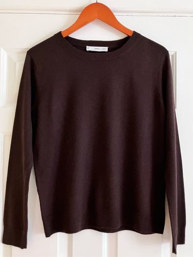 Size 12 Brown Wool Mix Jumper by Mango