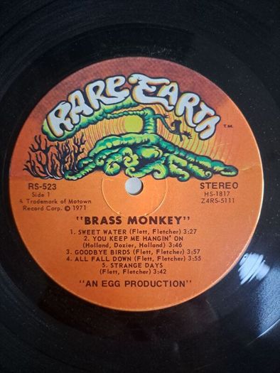Brass Monkey 1971 Us Release  RS523 Motown