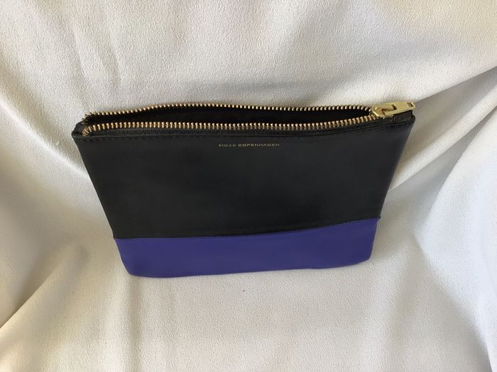 New Moss Copenhagen Twotone Leather Clutch Bag
