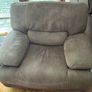 Taupe Fabric Power Recliner Armchair Image 2
