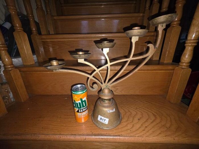 CRAZY CHEAP Waterford Crystal Eagle & Waterford Crystal Tralee Bowl & Bronze Metal Art Nouveau period Vintage Large Candelabra - early 1900's