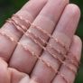 Sterling Silver 925 Italian Pink Rose Gold  Rope Chain 18,3" Image 5