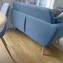Small Two Seater Couch Blue Image 3
