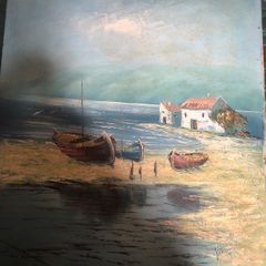 Lovely Vintage Oil on Canvas
