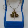 Vintage Baltic Amber Sterling Silver Necklace and Clip-On Earrings Set Image 4