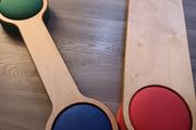 Wooden bridges for use with Staplestein stepping stones