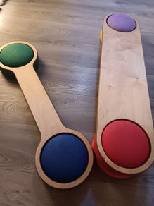 Wooden bridges for use with Staplestein stepping stones