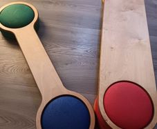Wooden bridges for use with Staplestein stepping stones
