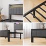 Single Bed Frames with Storage Headboard and Charging Station/LED Lights Image 3