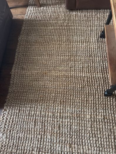 190 by 290 app woven brown rustic jute sisal hand knotted rug