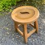 Set of 5 Solid Oak Rustic Parlour Stools Image 4