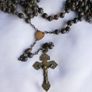 Antique  Rosary necklace pendant L-26" Image 5
