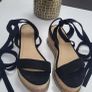 ASOS Black strappy cork platform sandals Sz 41 (Fit 8UK) Image 3