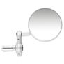 Round 22mm Motorcycle Bar End Mirrors - Silver Image 6