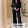 Theory navy double breasted blazer Image 9