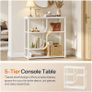 4-Tier Slim Console Table for Hallway, Narrow Hallway Table with Storage Shelves, Behind Sofa Table for Small Space, living Rooms, Entryway, Bedroom, White Image 4