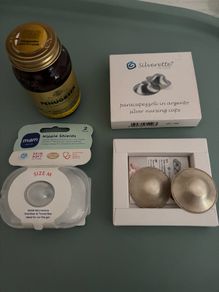 Silverette nipple cups, and nipple shields