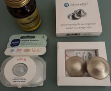 Silverette nipple cups, and nipple shields