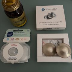 Silverette nipple cups, and nipple shields